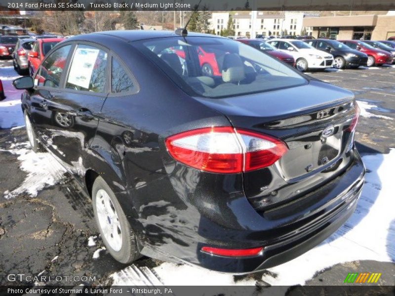 Tuxedo Black / Medium Light Stone 2014 Ford Fiesta SE Sedan