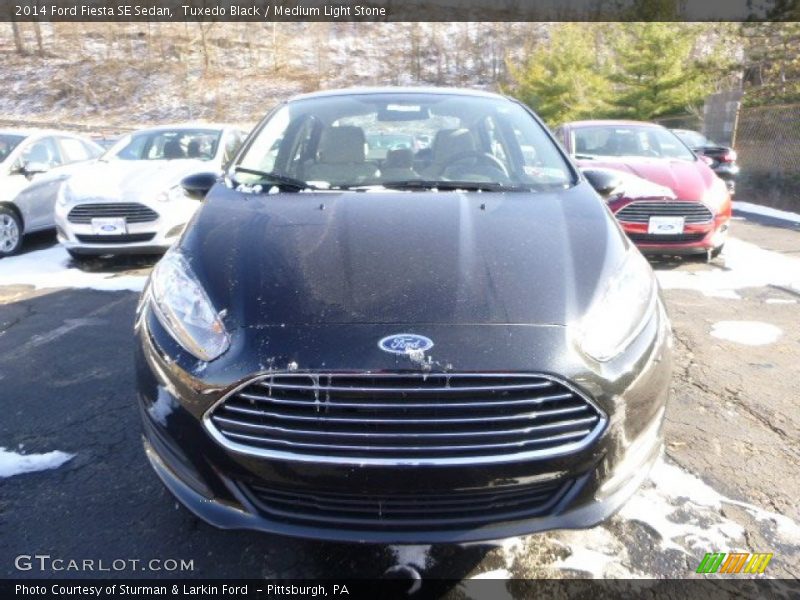 Tuxedo Black / Medium Light Stone 2014 Ford Fiesta SE Sedan