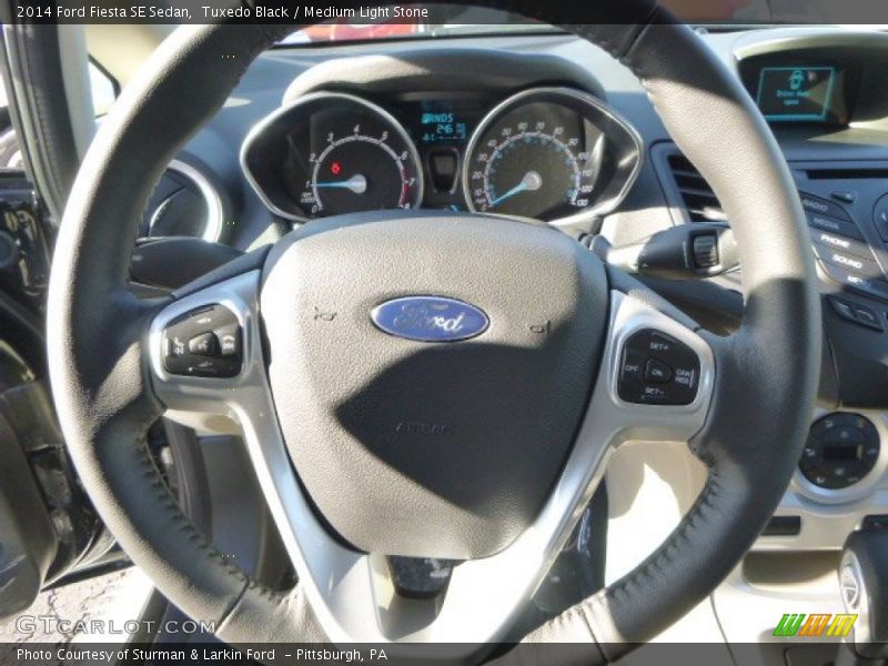 Tuxedo Black / Medium Light Stone 2014 Ford Fiesta SE Sedan