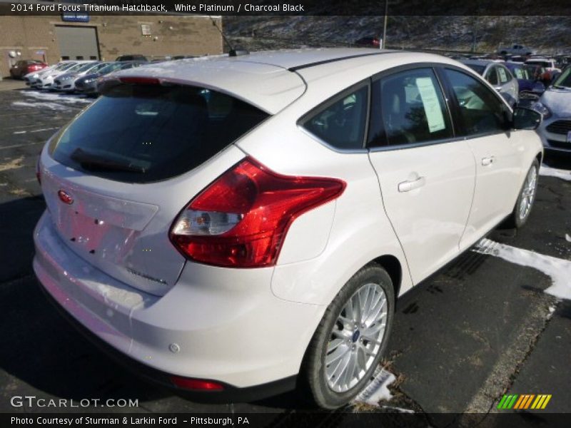 White Platinum / Charcoal Black 2014 Ford Focus Titanium Hatchback
