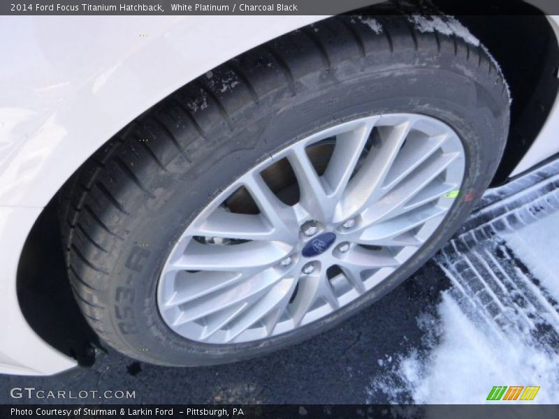 White Platinum / Charcoal Black 2014 Ford Focus Titanium Hatchback