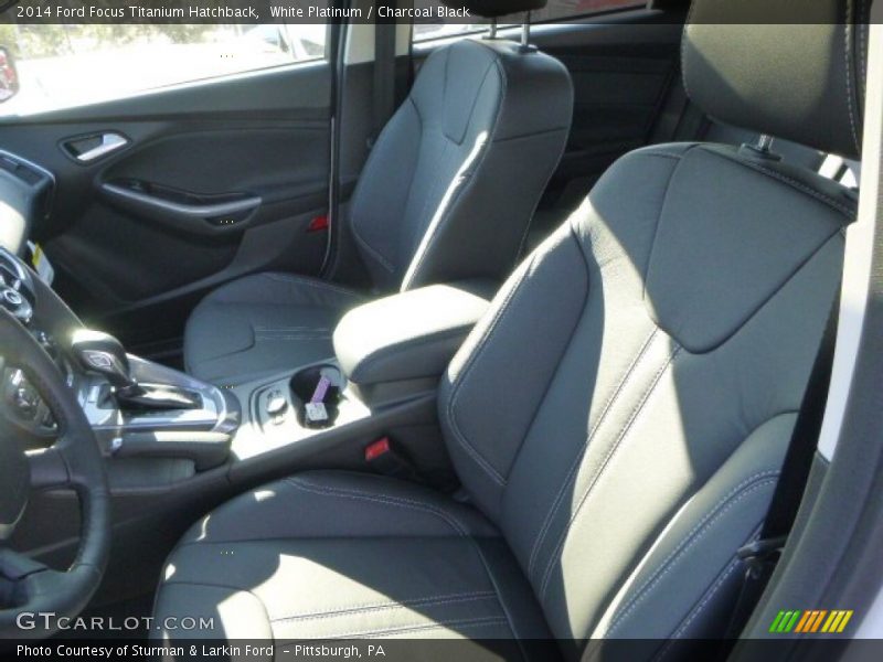 White Platinum / Charcoal Black 2014 Ford Focus Titanium Hatchback