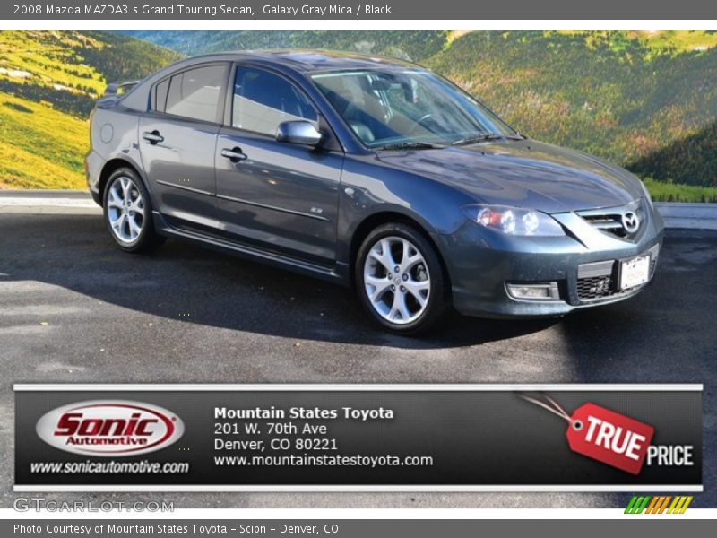 Galaxy Gray Mica / Black 2008 Mazda MAZDA3 s Grand Touring Sedan