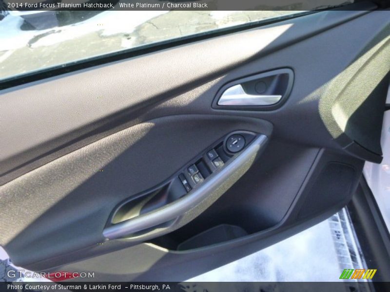 White Platinum / Charcoal Black 2014 Ford Focus Titanium Hatchback