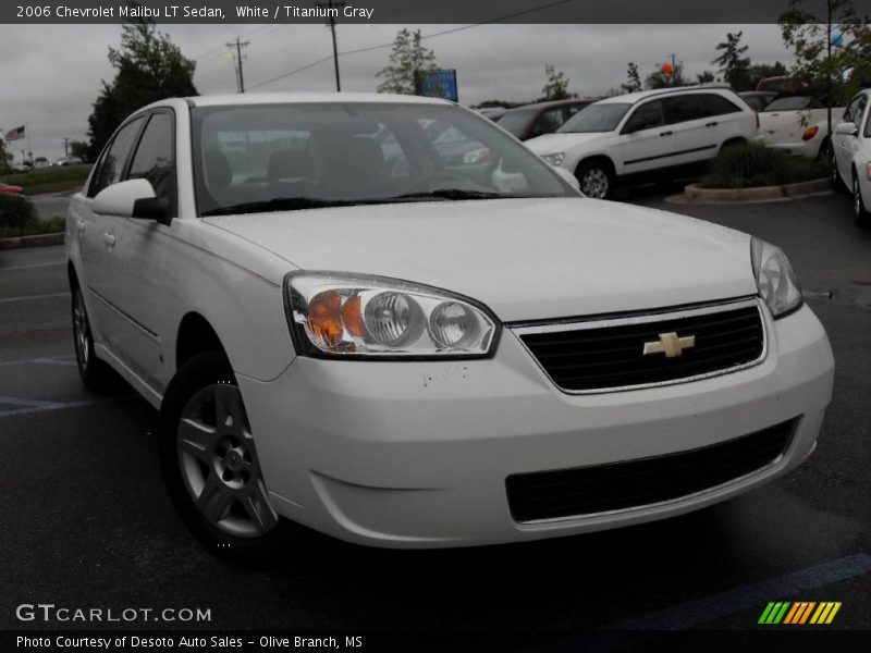 White / Titanium Gray 2006 Chevrolet Malibu LT Sedan