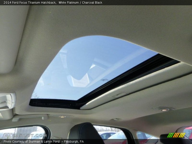 White Platinum / Charcoal Black 2014 Ford Focus Titanium Hatchback