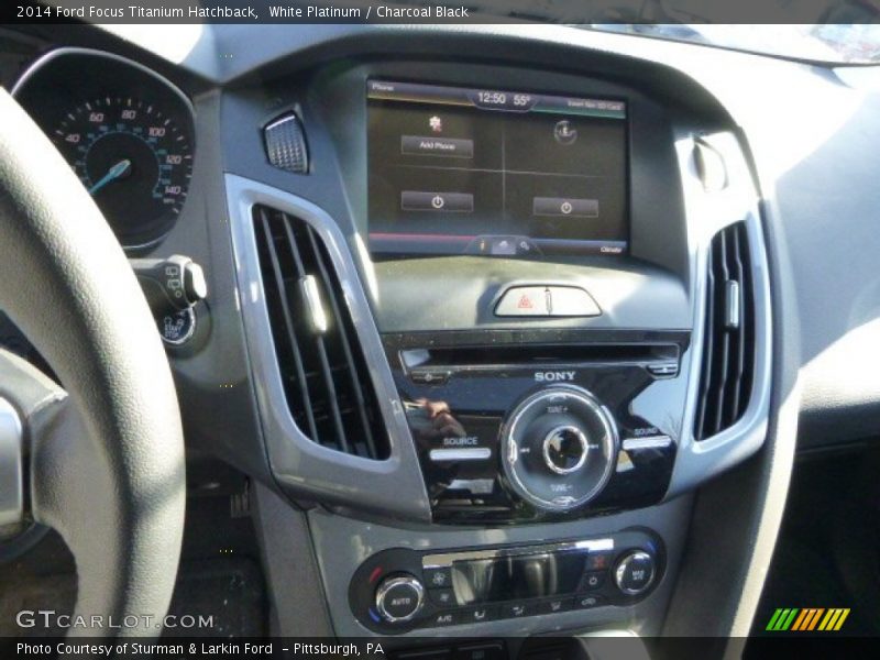 White Platinum / Charcoal Black 2014 Ford Focus Titanium Hatchback