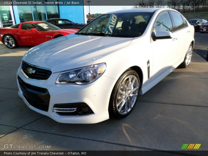 Heron White / Jet Black 2014 Chevrolet SS Sedan