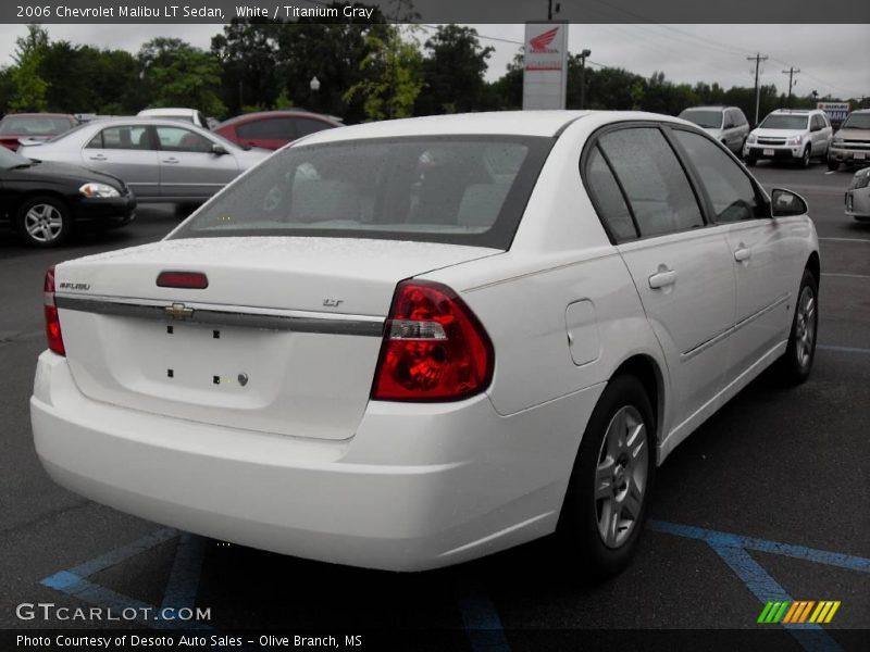 White / Titanium Gray 2006 Chevrolet Malibu LT Sedan