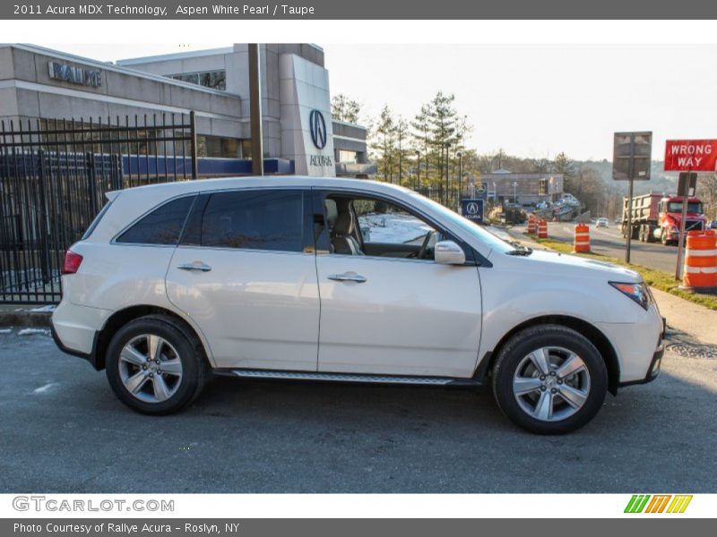 Aspen White Pearl / Taupe 2011 Acura MDX Technology