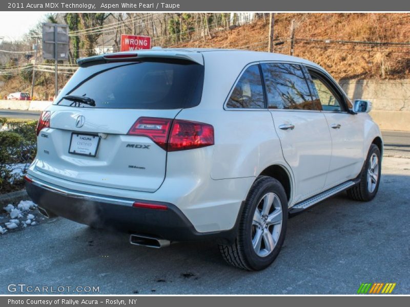Aspen White Pearl / Taupe 2011 Acura MDX Technology