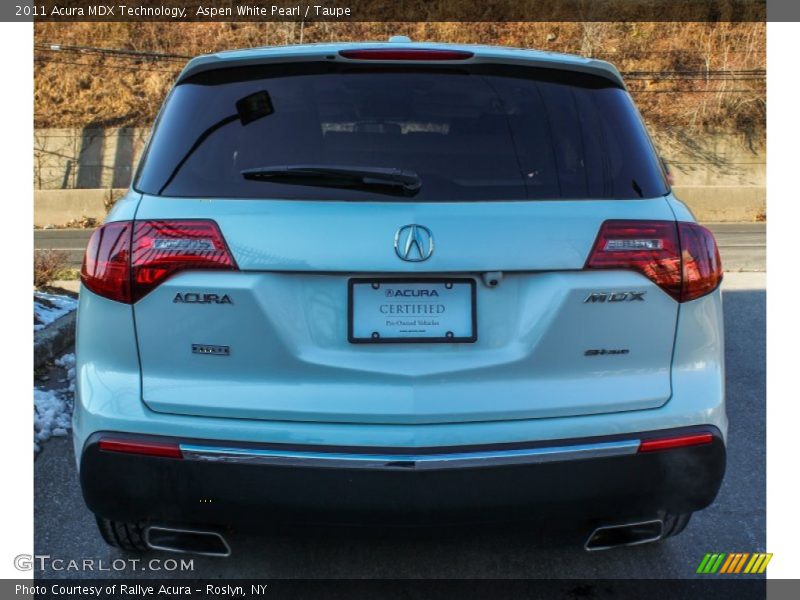 Aspen White Pearl / Taupe 2011 Acura MDX Technology