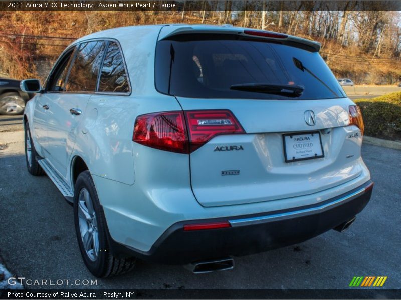 Aspen White Pearl / Taupe 2011 Acura MDX Technology