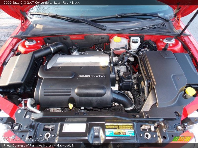 Laser Red / Black 2009 Saab 9-3 2.0T Convertible