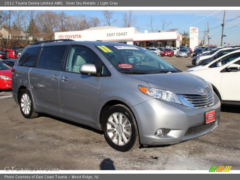 Silver Sky Metallic / Light Gray 2011 Toyota Sienna Limited AWD