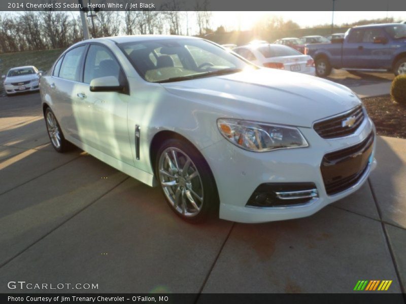 Heron White / Jet Black 2014 Chevrolet SS Sedan