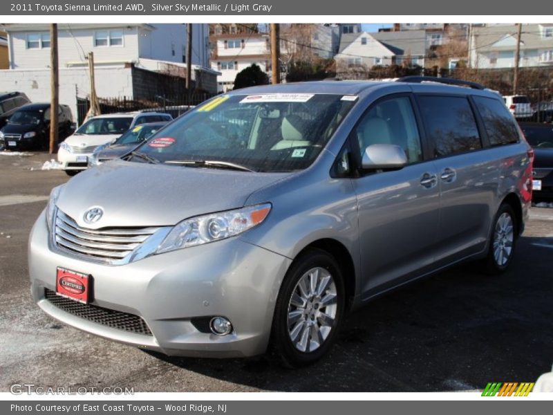 Silver Sky Metallic / Light Gray 2011 Toyota Sienna Limited AWD