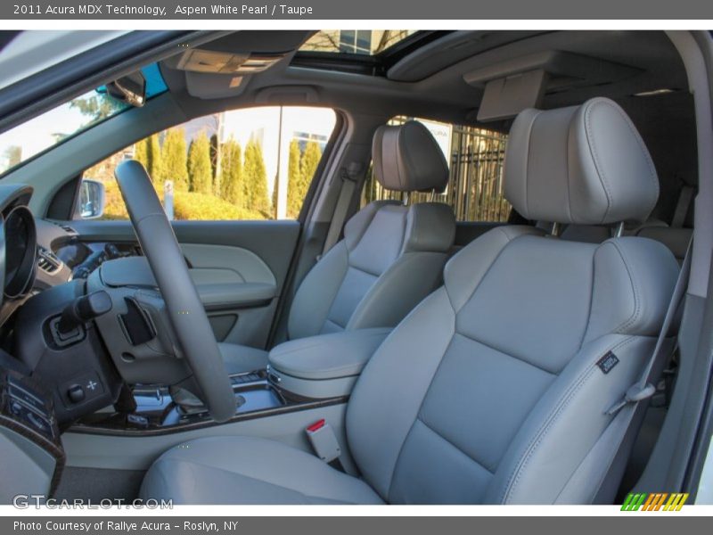 Aspen White Pearl / Taupe 2011 Acura MDX Technology