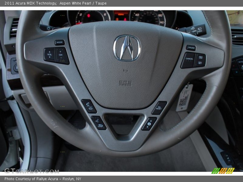 Aspen White Pearl / Taupe 2011 Acura MDX Technology