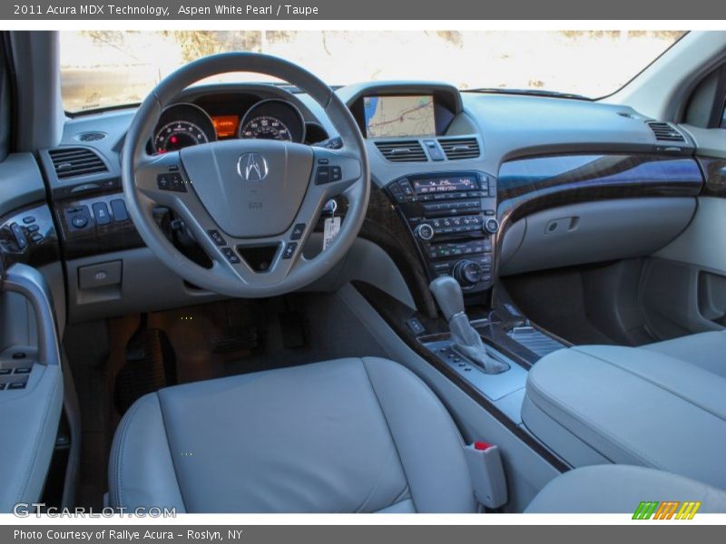 Aspen White Pearl / Taupe 2011 Acura MDX Technology