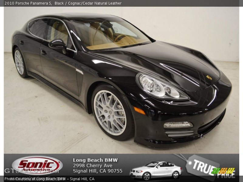 Black / Cognac/Cedar Natural Leather 2010 Porsche Panamera S