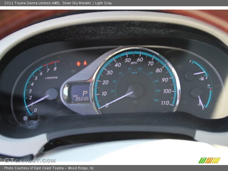 Silver Sky Metallic / Light Gray 2011 Toyota Sienna Limited AWD