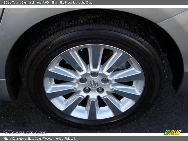 Silver Sky Metallic / Light Gray 2011 Toyota Sienna Limited AWD