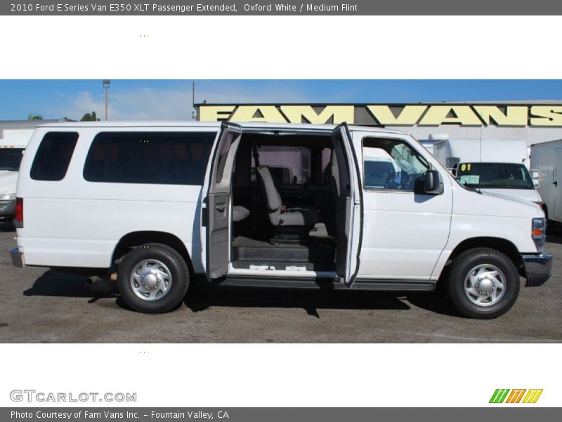 Oxford White / Medium Flint 2010 Ford E Series Van E350 XLT Passenger Extended