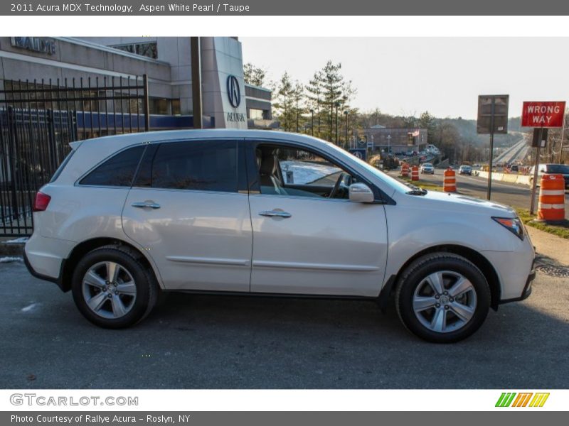 Aspen White Pearl / Taupe 2011 Acura MDX Technology