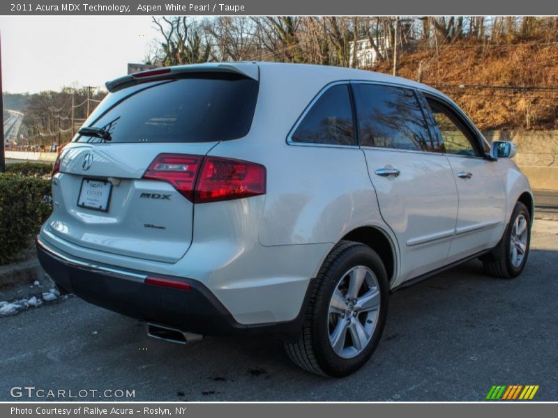 Aspen White Pearl / Taupe 2011 Acura MDX Technology