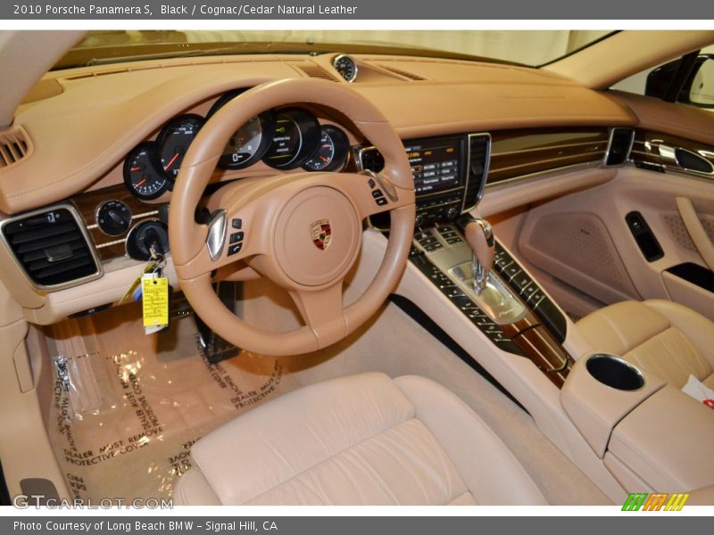 Black / Cognac/Cedar Natural Leather 2010 Porsche Panamera S