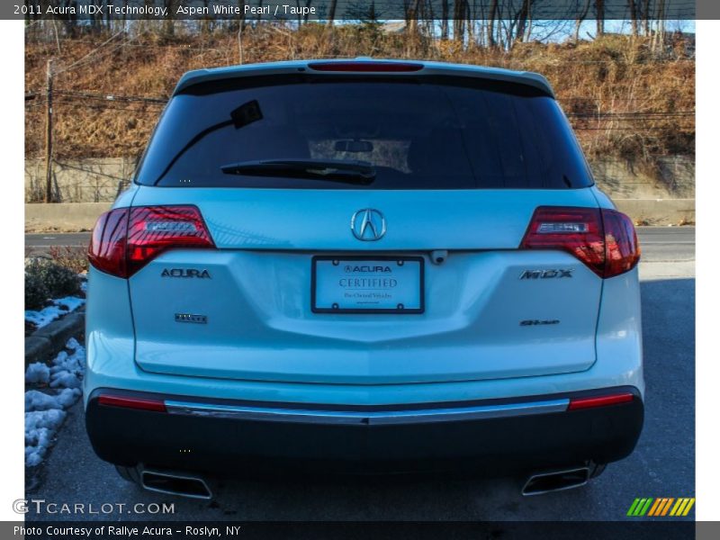 Aspen White Pearl / Taupe 2011 Acura MDX Technology
