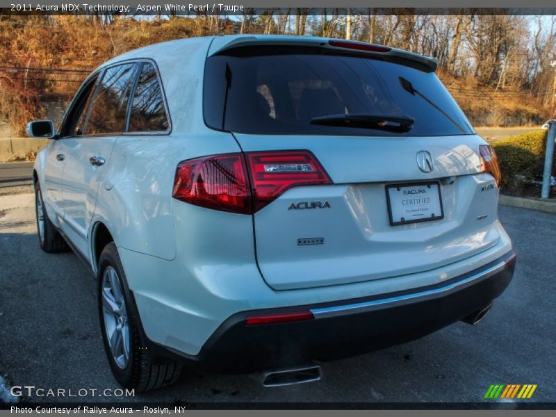 Aspen White Pearl / Taupe 2011 Acura MDX Technology