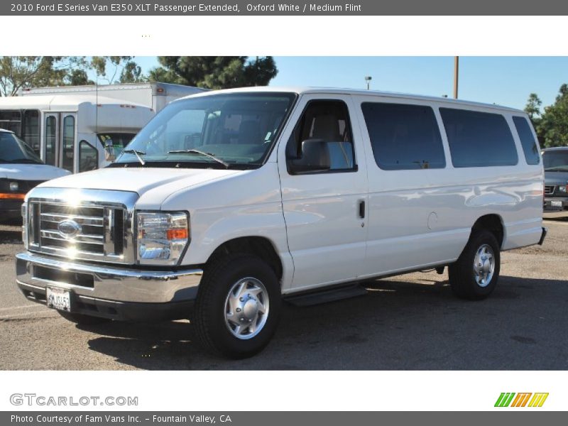Oxford White / Medium Flint 2010 Ford E Series Van E350 XLT Passenger Extended