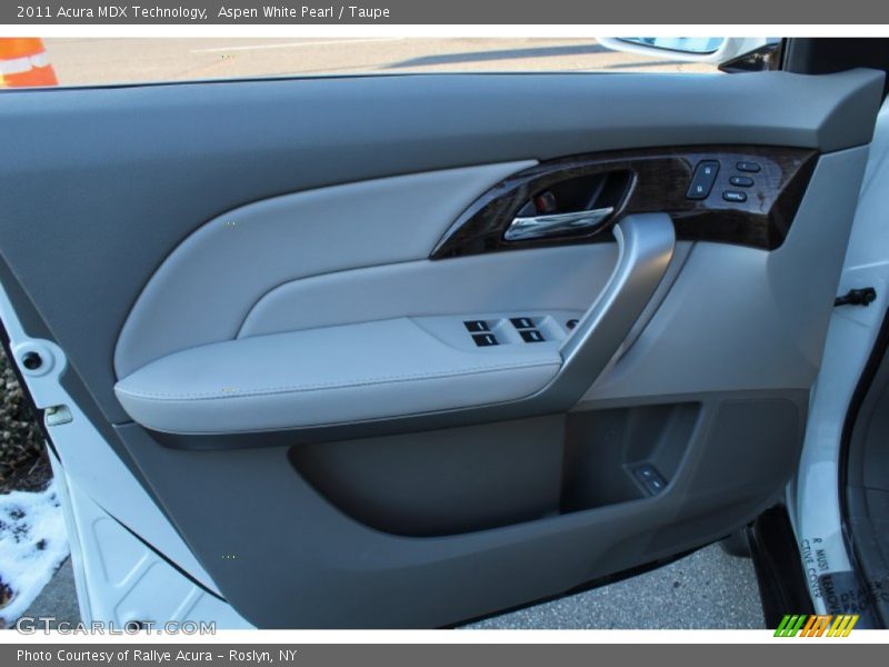Aspen White Pearl / Taupe 2011 Acura MDX Technology