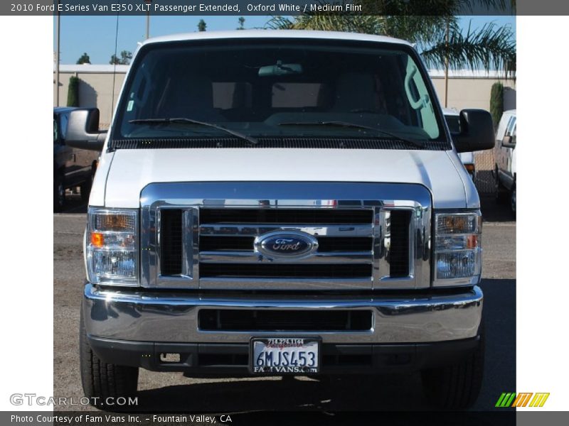 Oxford White / Medium Flint 2010 Ford E Series Van E350 XLT Passenger Extended
