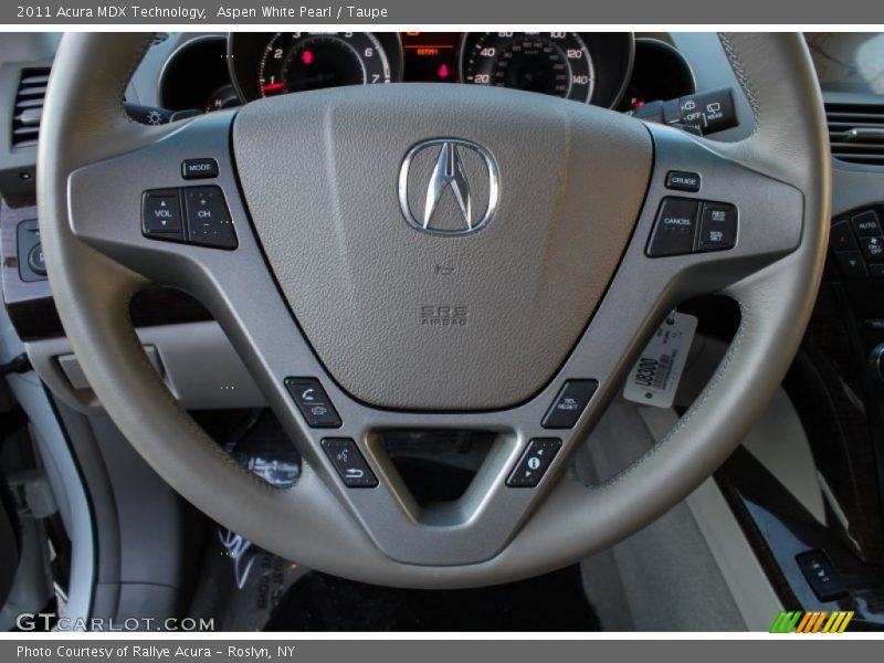 Aspen White Pearl / Taupe 2011 Acura MDX Technology