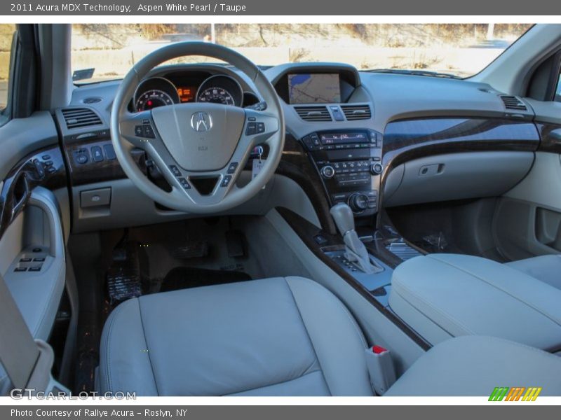 Aspen White Pearl / Taupe 2011 Acura MDX Technology