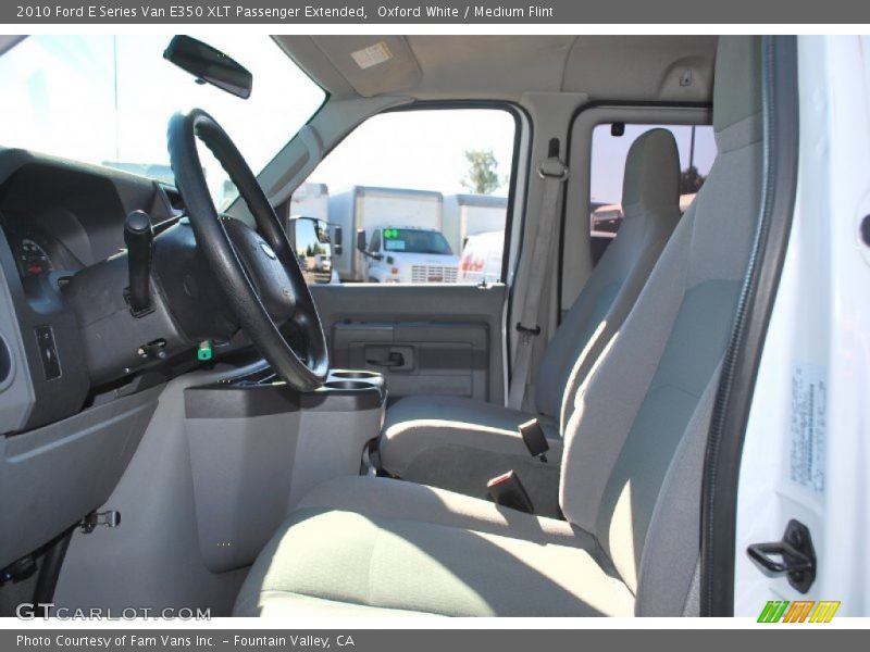 Oxford White / Medium Flint 2010 Ford E Series Van E350 XLT Passenger Extended