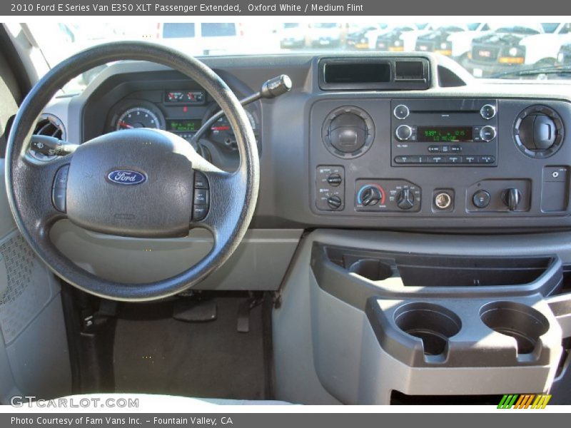 Oxford White / Medium Flint 2010 Ford E Series Van E350 XLT Passenger Extended