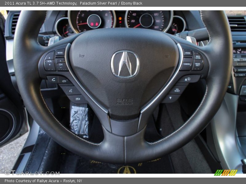 Paladium Silver Pearl / Ebony Black 2011 Acura TL 3.7 SH-AWD Technology