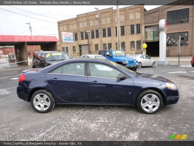 Midnight Blue Metallic / Ebony Black 2008 Pontiac G6 Sedan