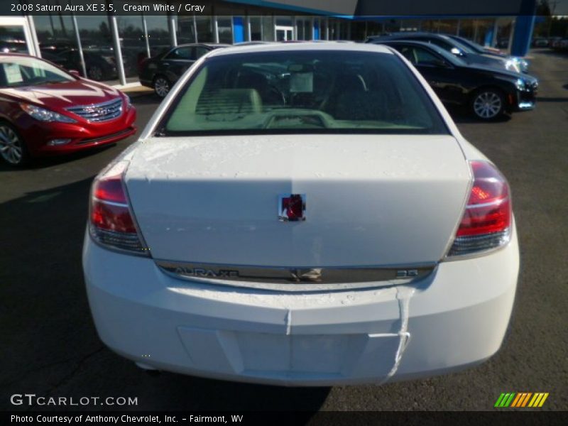 Cream White / Gray 2008 Saturn Aura XE 3.5