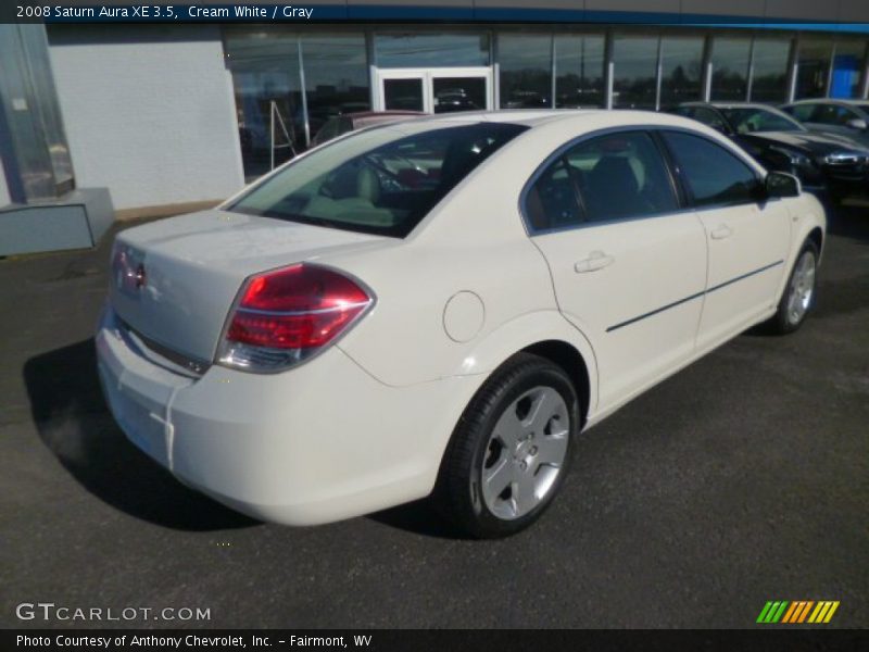 Cream White / Gray 2008 Saturn Aura XE 3.5
