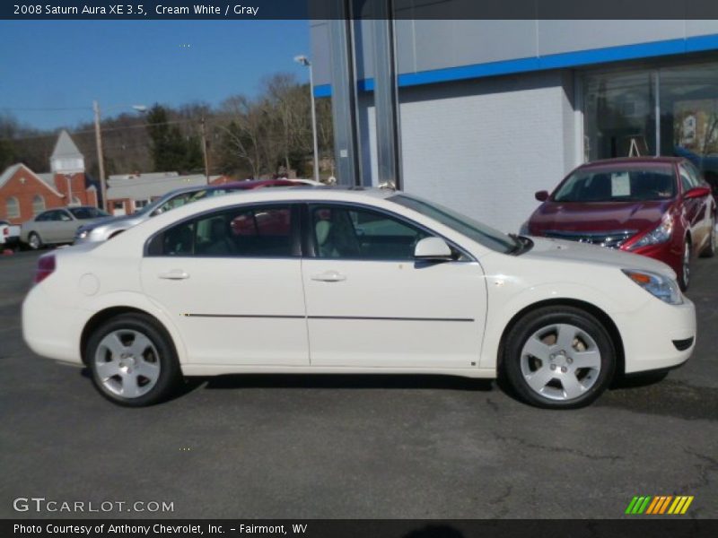 Cream White / Gray 2008 Saturn Aura XE 3.5