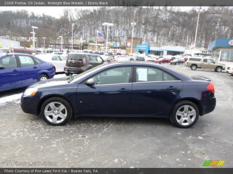 Midnight Blue Metallic / Ebony Black 2008 Pontiac G6 Sedan