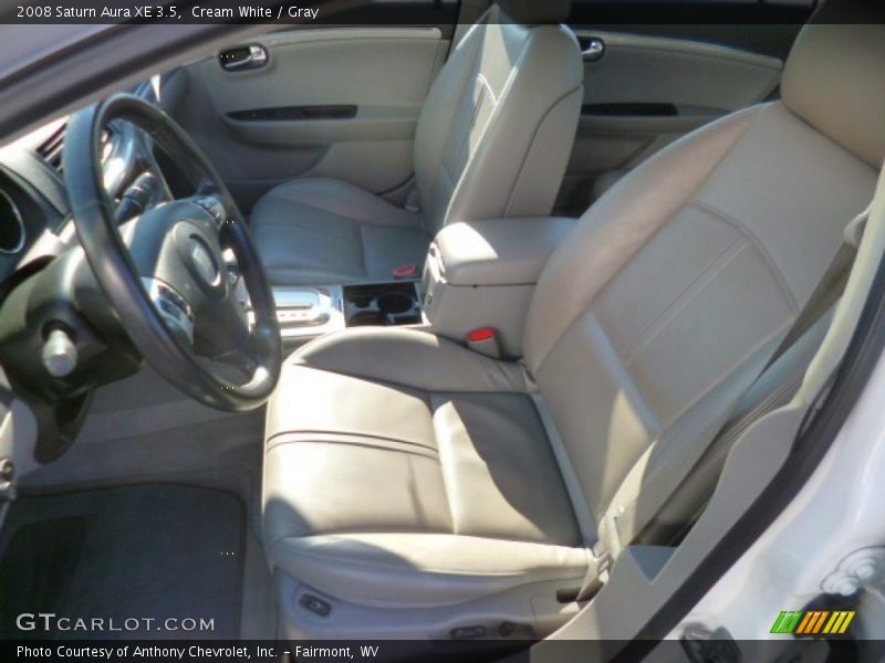 Cream White / Gray 2008 Saturn Aura XE 3.5