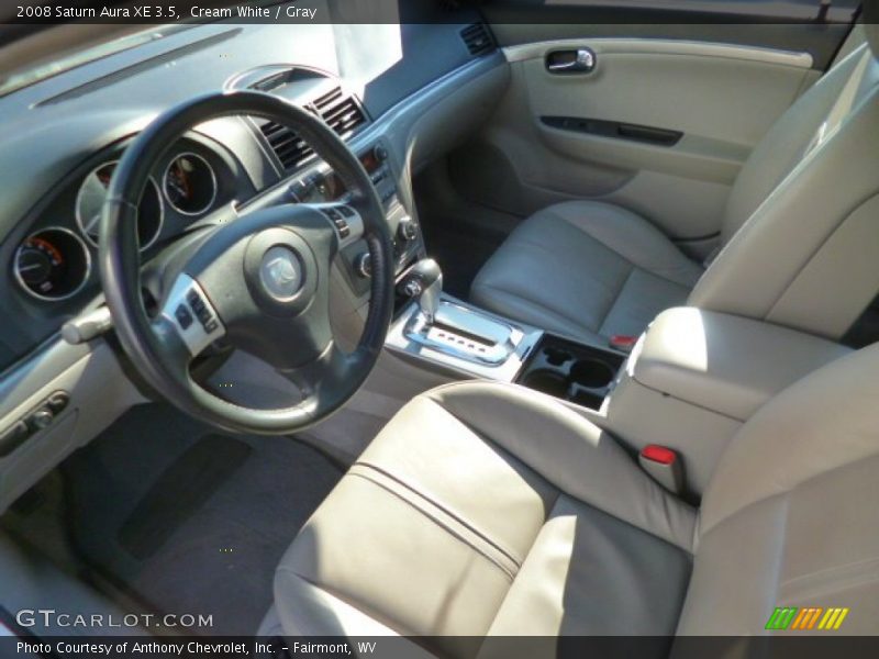 Cream White / Gray 2008 Saturn Aura XE 3.5