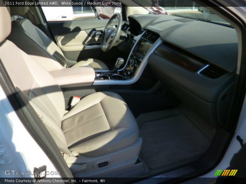 White Suede / Medium Light Stone 2011 Ford Edge Limited AWD