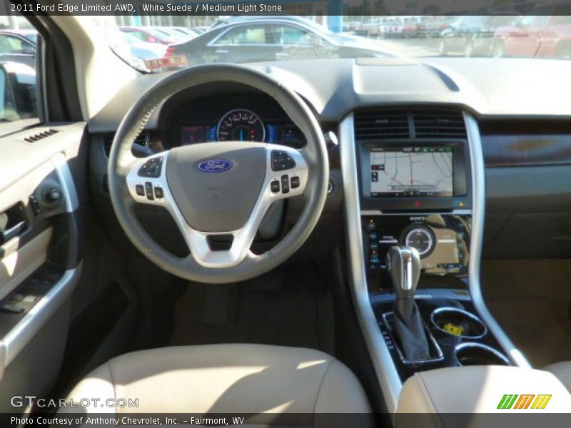 White Suede / Medium Light Stone 2011 Ford Edge Limited AWD